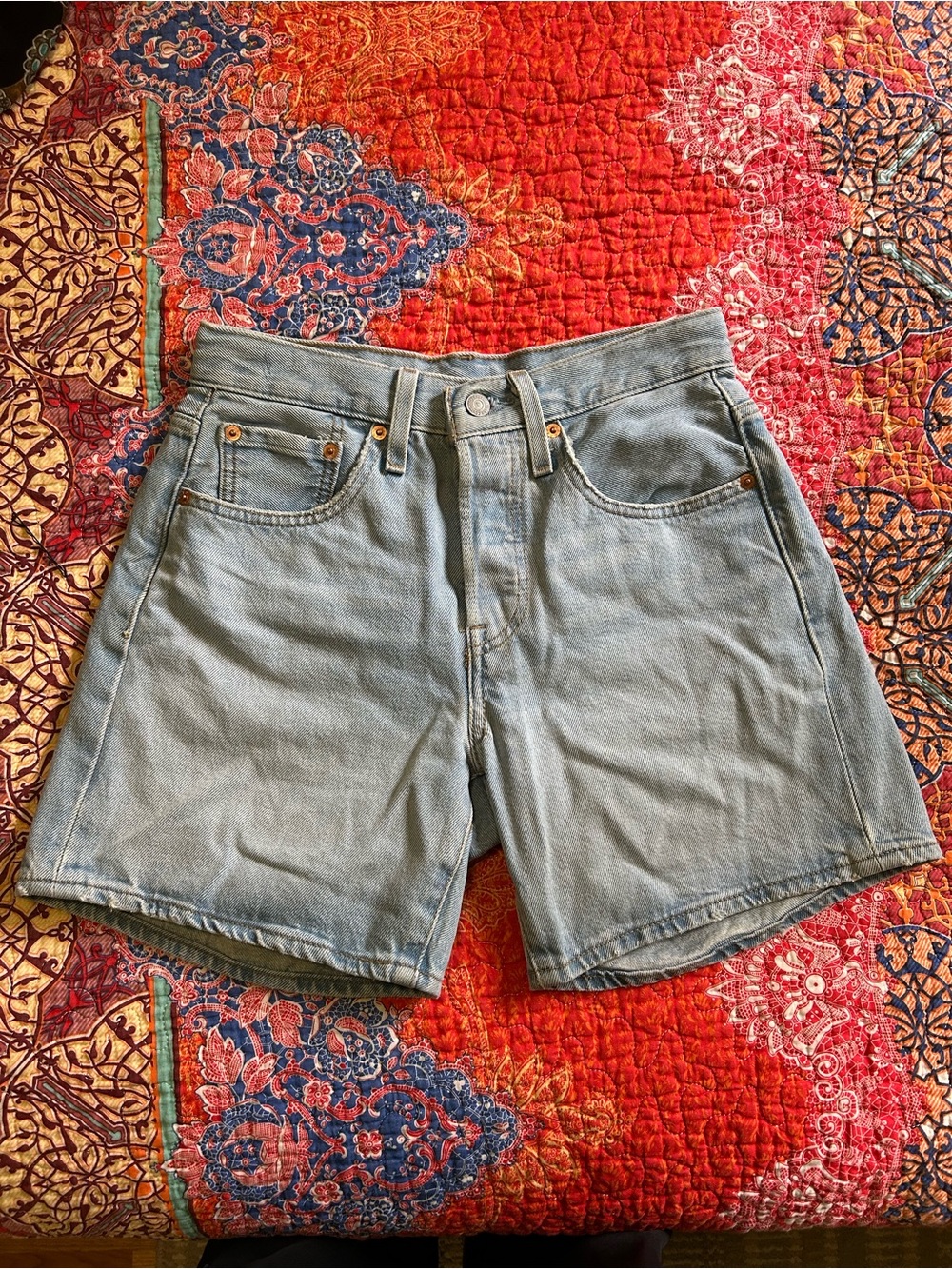 Levi's Light Blue Denim Jean Shorts